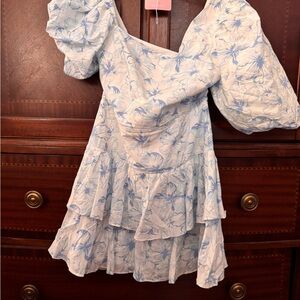Hello Molly Blue and White Floral Dress